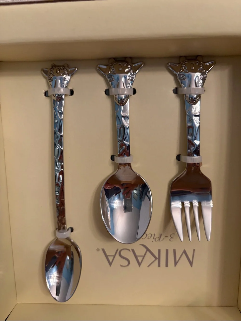 Mikasa Silver Baby Keepsake 3-Piece Flatware Set 2016 New Old Stock In Original